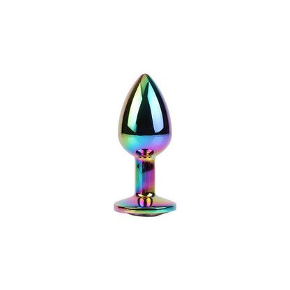 Rainbow Gem Multicolored Anal Plug with Jewel Size S