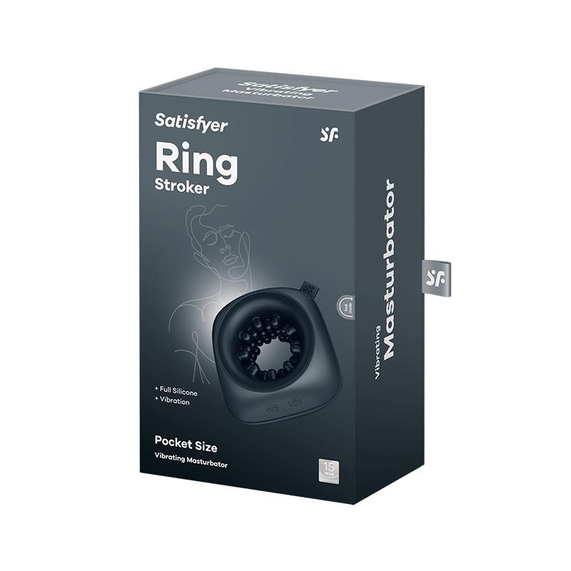 Ring Stroker Pocket Size Masturbator Ring Black