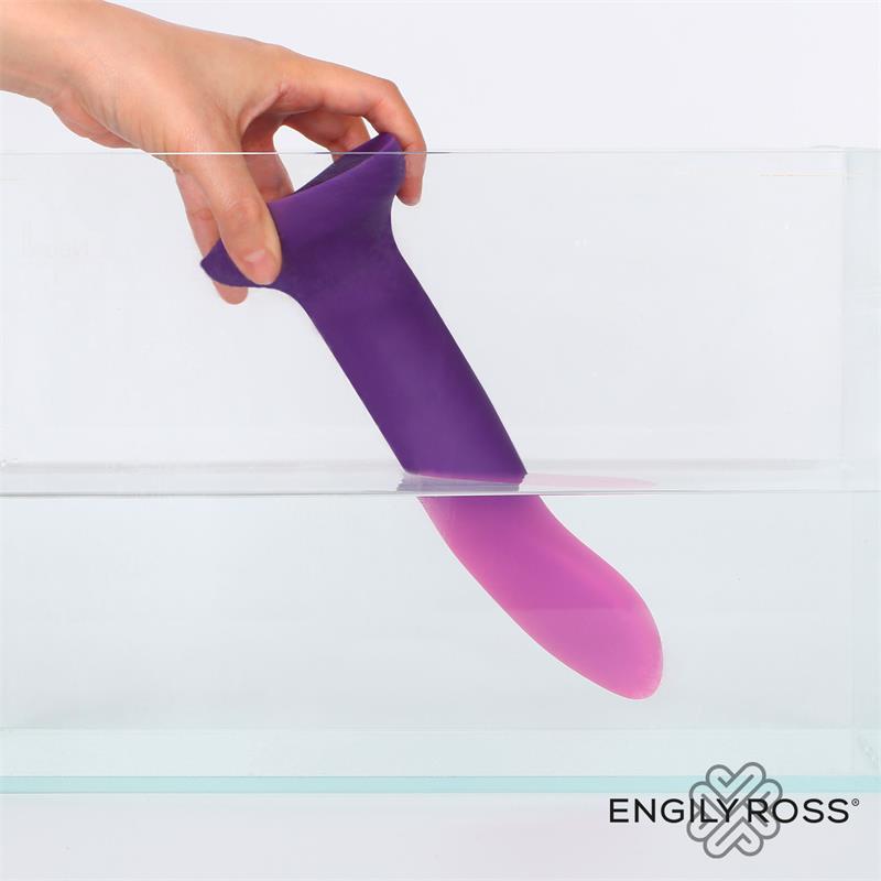 Color Changing Dildo Purple to Pink Size M 17 cm