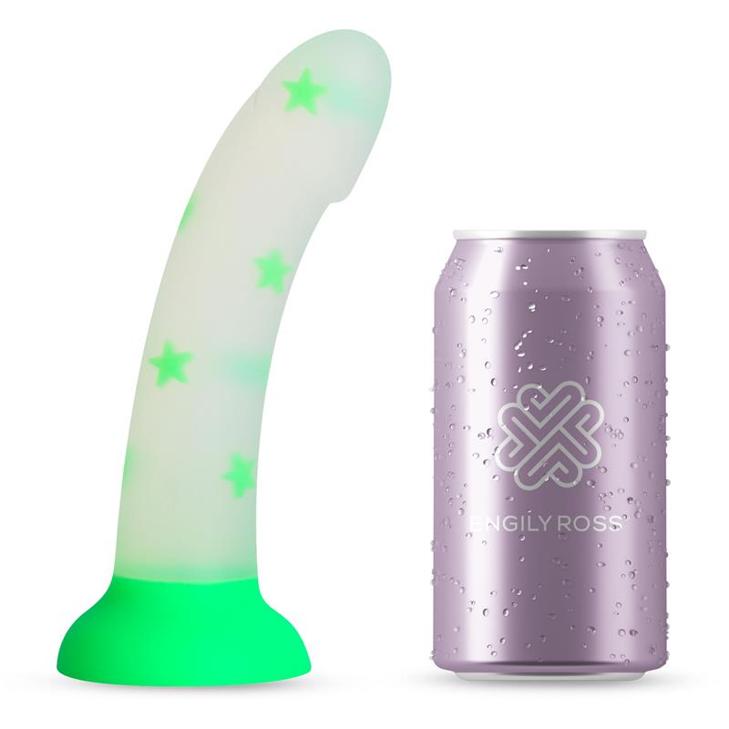 Glow in the Dark Dildo Confetti Star 17 cm