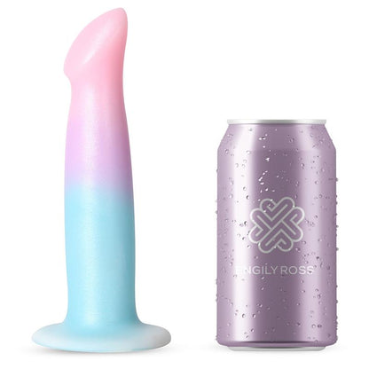 Dildo Dildo with Vibration and Suction Cup Gradient Colour 17 cm