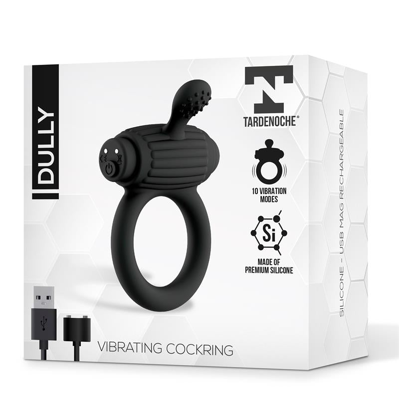 Dully Vibrating Penis Ring Silicone Magnetic USB