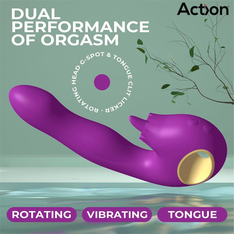 Toka Vibe with Swinging 360º and Stimulating Licking Tongue