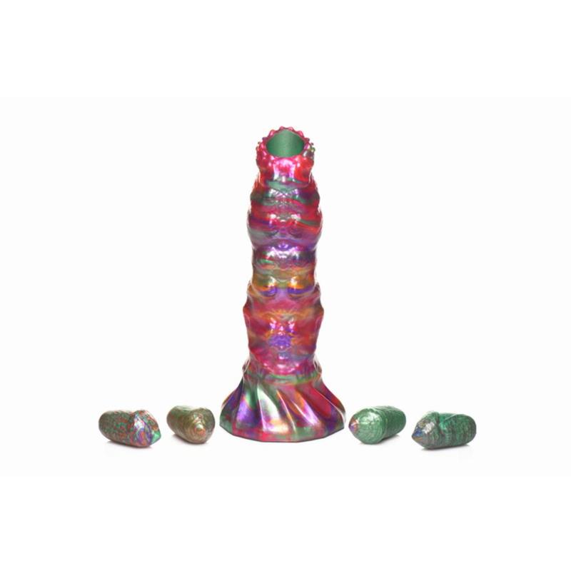 Ovipositor dildo with 4 silicone eggs 9