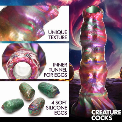 Ovipositor dildo with 4 silicone eggs 9