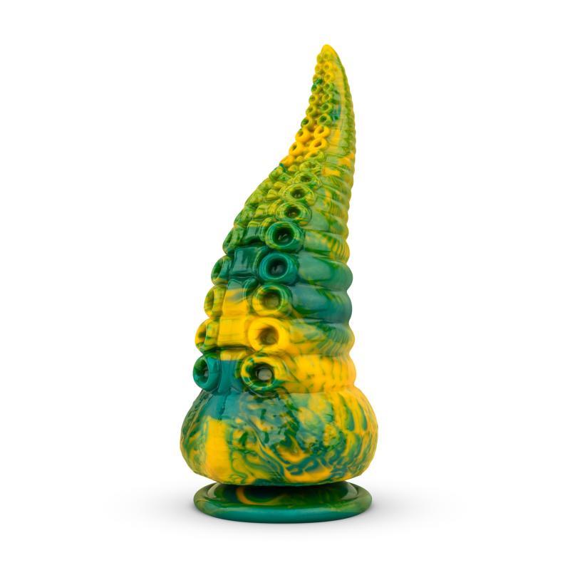 Tentacle Delight Green and Yellow Dildo 224 cm 88