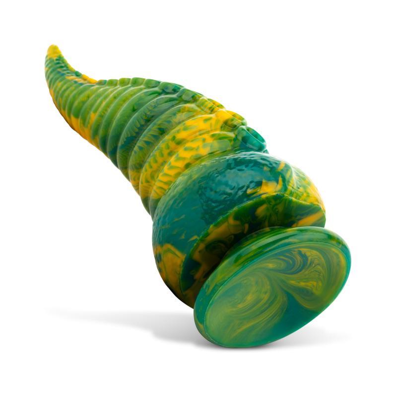 Tentacle Delight Green and Yellow Dildo 224 cm 88