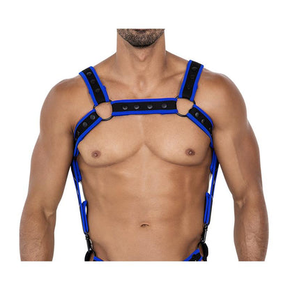 H4RNESS05 Chest Harness Neon Electric Blue One Size