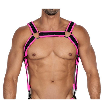 H4RNESS05 Chest Harness Neon HotPink One size