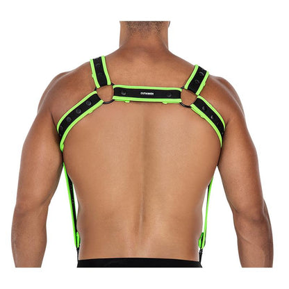 H4RNESS05 Chest Harness Neon Green One Size