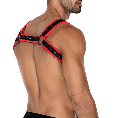 H4RNESS05 Chest Harness Neon Red One size