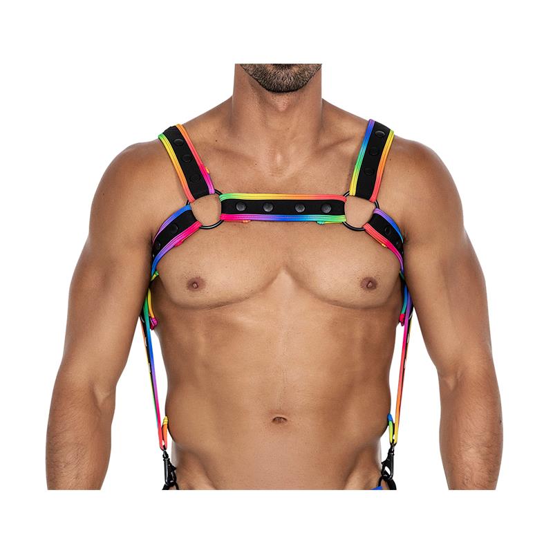 H4RNESS05 Chest Harness Neon MultiColor One size