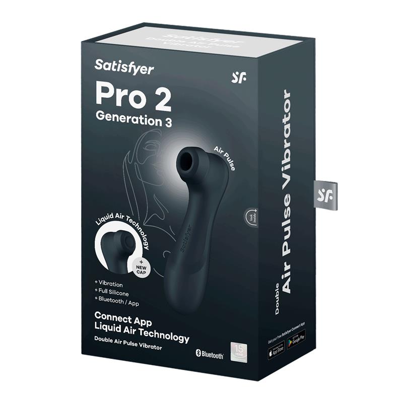 Pro 2 Gen 3 Liquid Air Technology Suction and Vibration App Connect Black