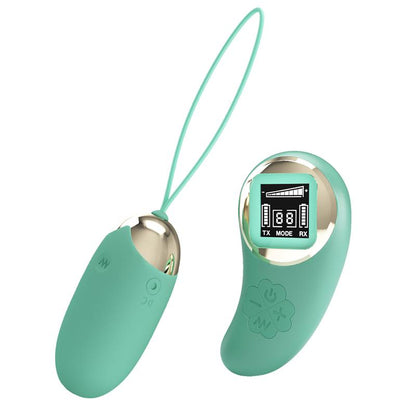 Mina Vibrating Egg with Digital Screen remote control green