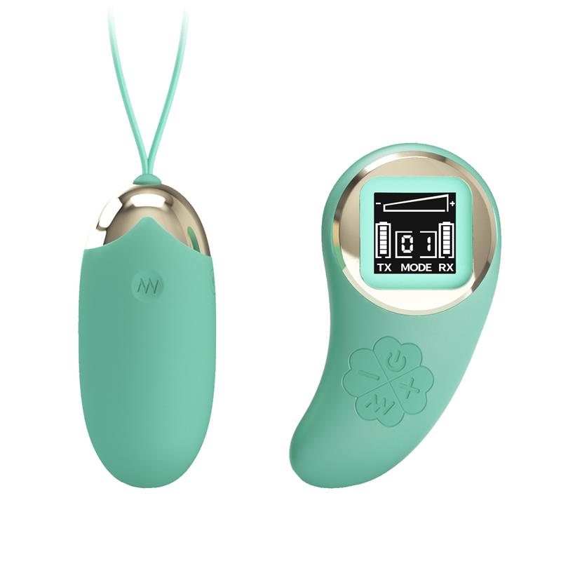 Mina Vibrating Egg with Digital Screen remote control green