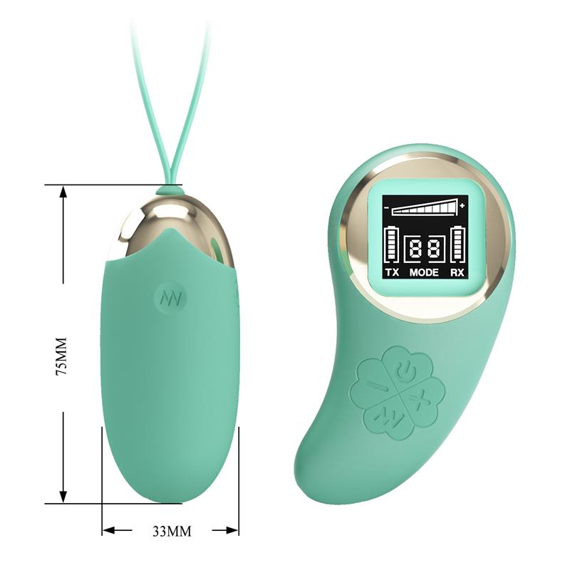 Mina Vibrating Egg with Digital Screen remote control green