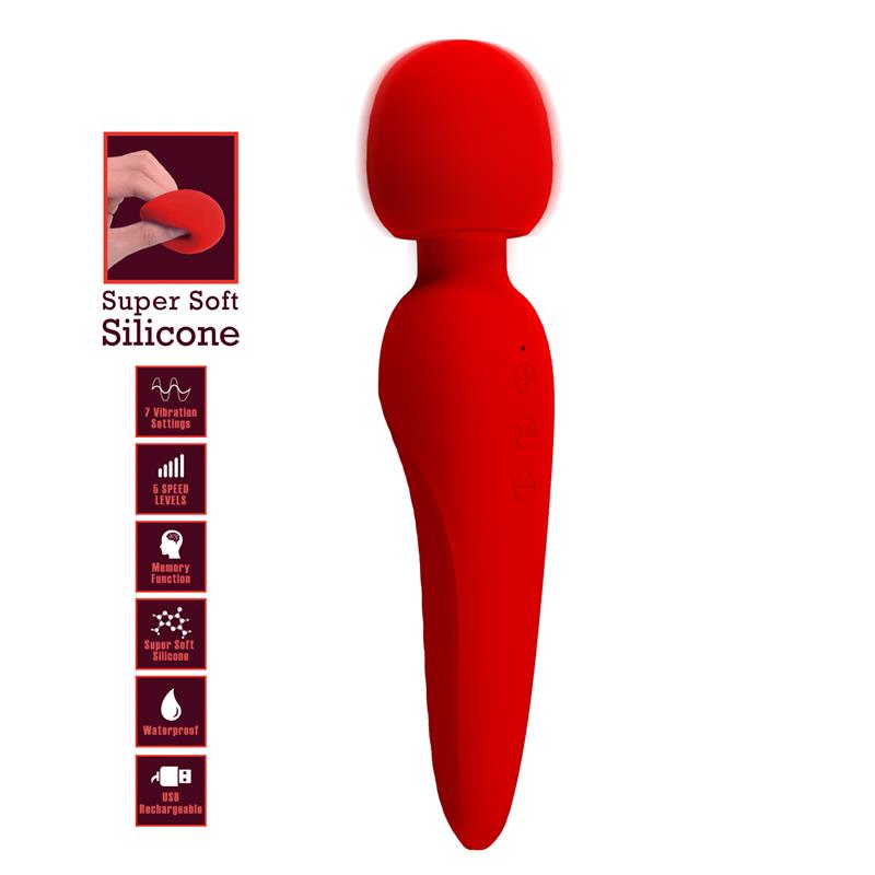 Meredith Massager Wand Red