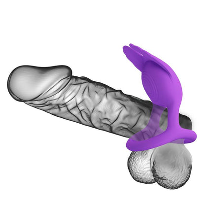 Silas Vibrating Penis Ring Purple