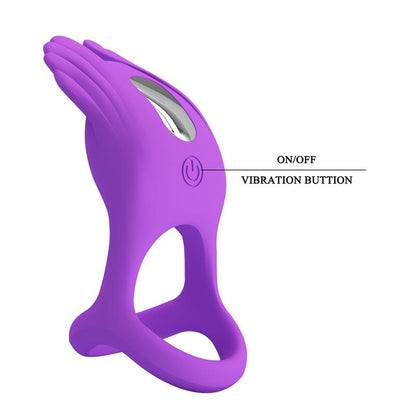 Silas Vibrating Penis Ring Purple