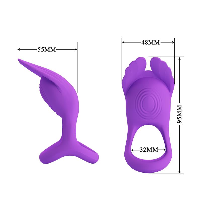 Silas Vibrating Penis Ring Purple