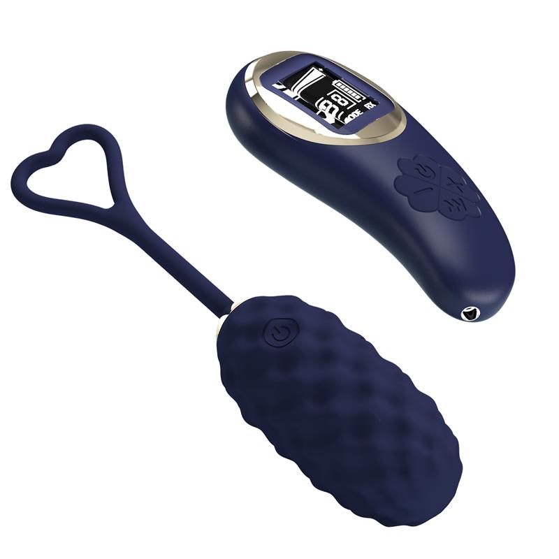 Vivian Vibrating Egg with Digital Screen Remote Control Blue