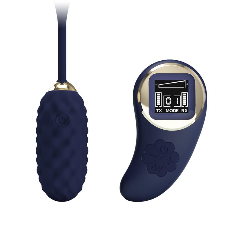 Vivian Vibrating Egg with Digital Screen Remote Control Blue