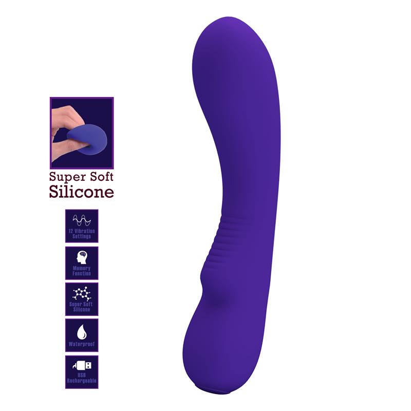 Prescott Vibrator USB Silicone Lilac