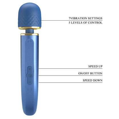 Vibrating Wand USB Silicone Blue