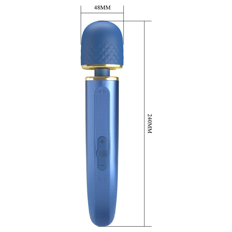 Vibrating Wand USB Silicone Blue