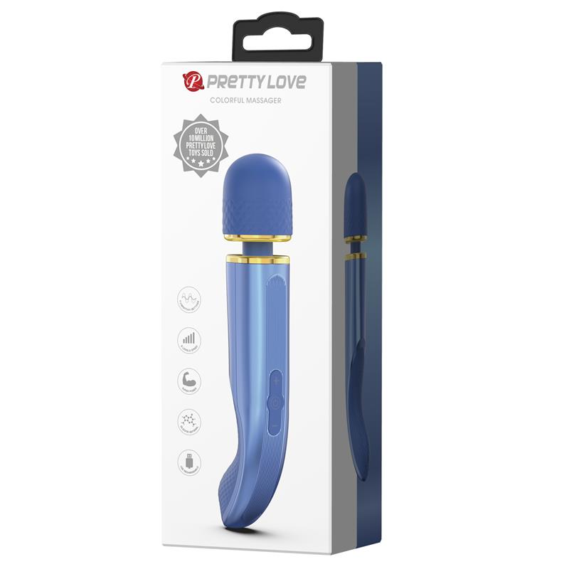 Vibrating Wand USB Silicone Blue