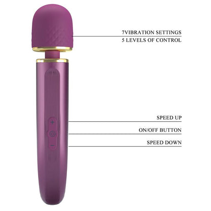 Vibrating Wand Silicona Purple