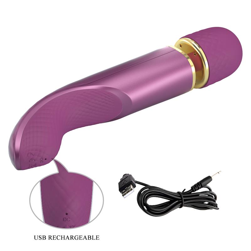 Vibrating Wand Silicona Purple