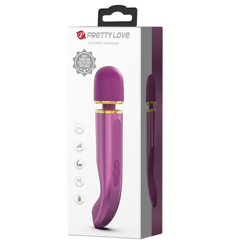 Vibrating Wand Silicona Purple