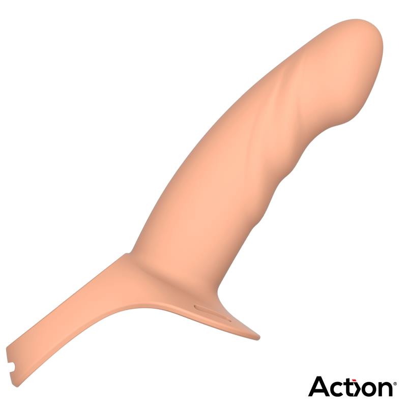 Strap On with Hollow Dildo Premium Silicone Size S Flesh