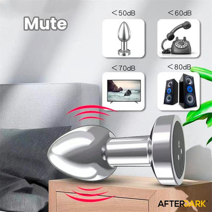 Dimpor Chrome Anal Plug with Vibration and Magnetic USB Size S