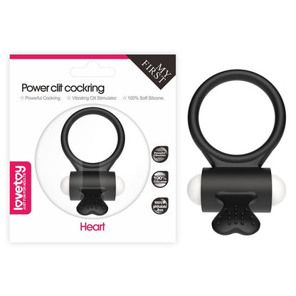 Vibrating Cockring Power Clit Black