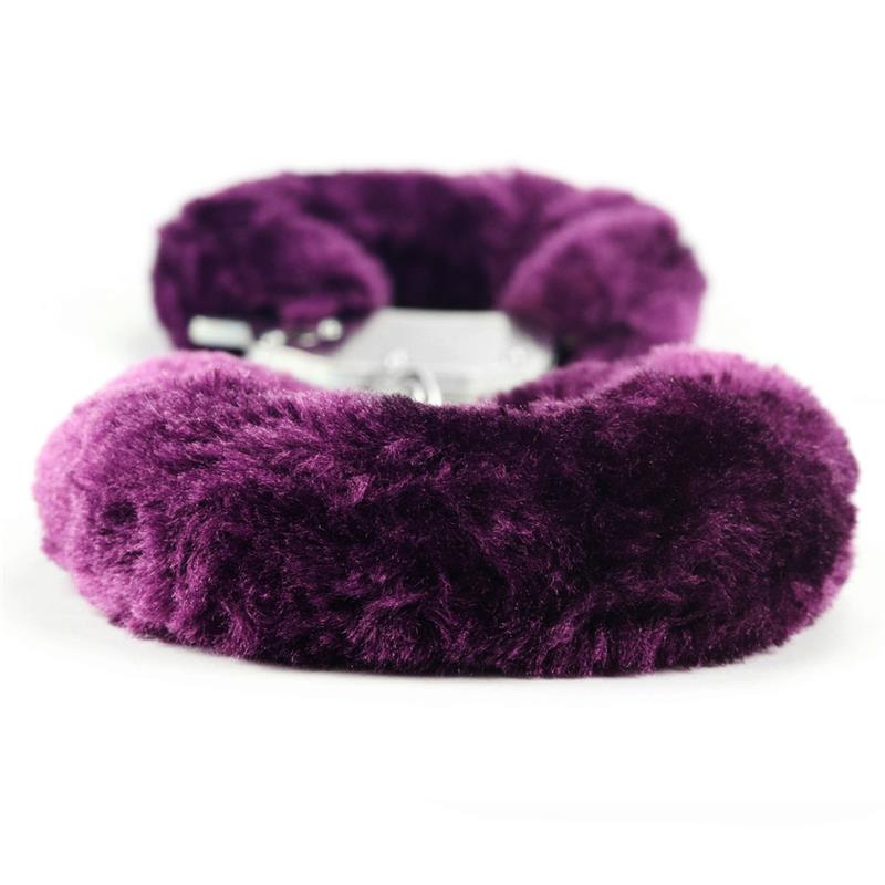 Furry Metal Handcuffs Purple