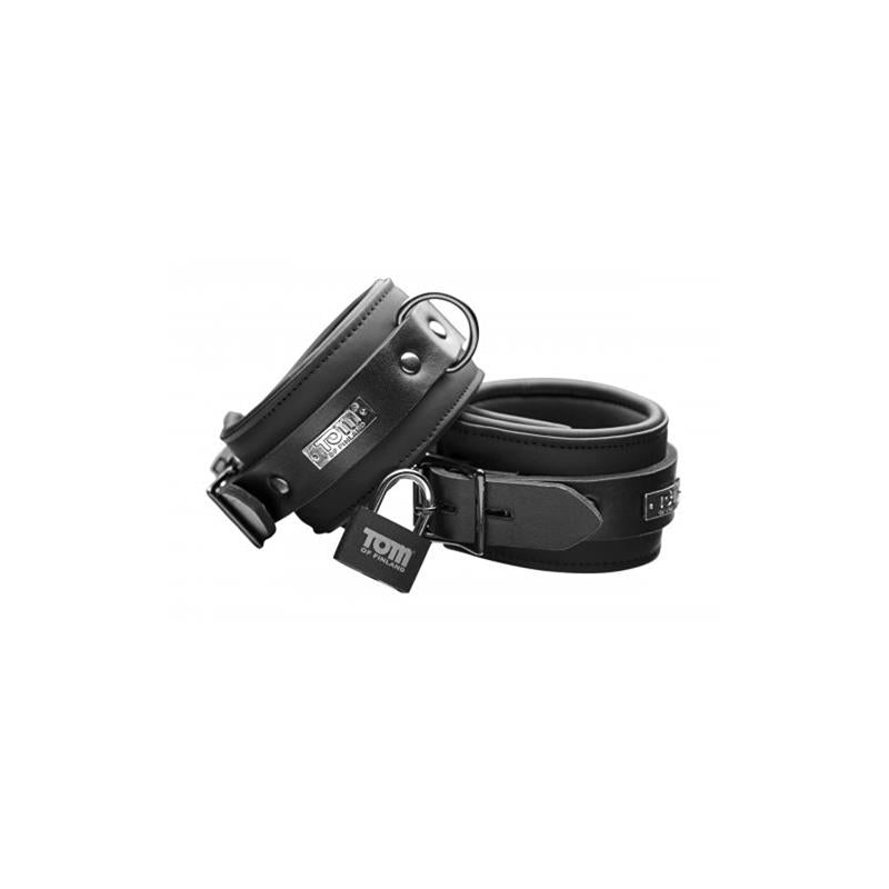 Neoprene Ankle Cuffs with Locks Black