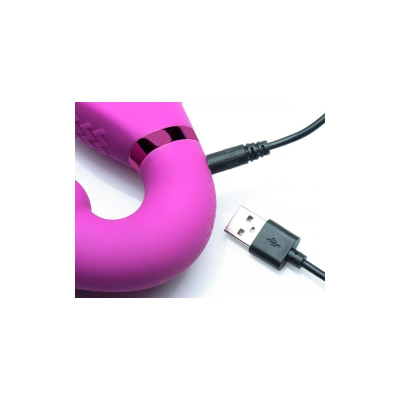 Inflatable Strapless Strap on Inflatable Function with Remote Control Pink