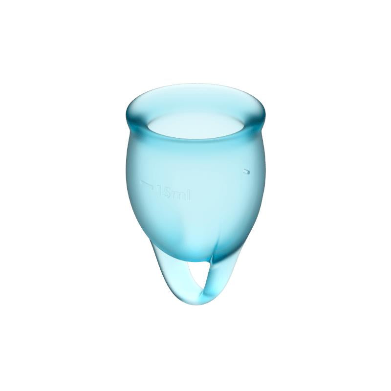 Feel Confident Menstrual Cup Light Blue Pack of 2