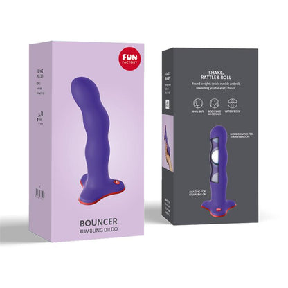 Bouncer Dildo with Internal Beads Flashy Purple