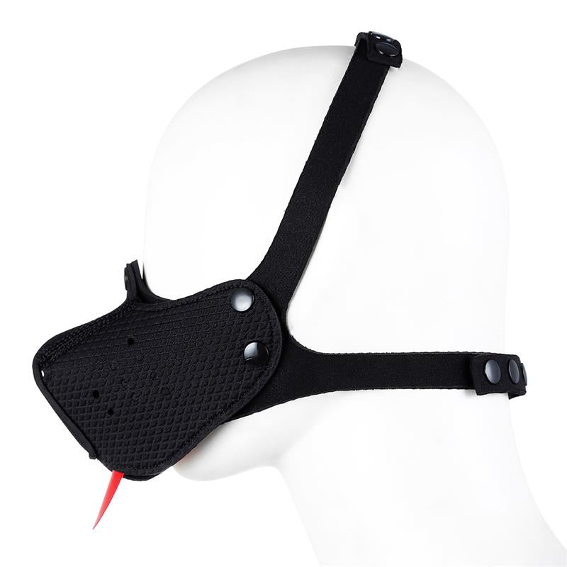 Neoprene Puppy Face Mask Adjustable and Desmontable Black