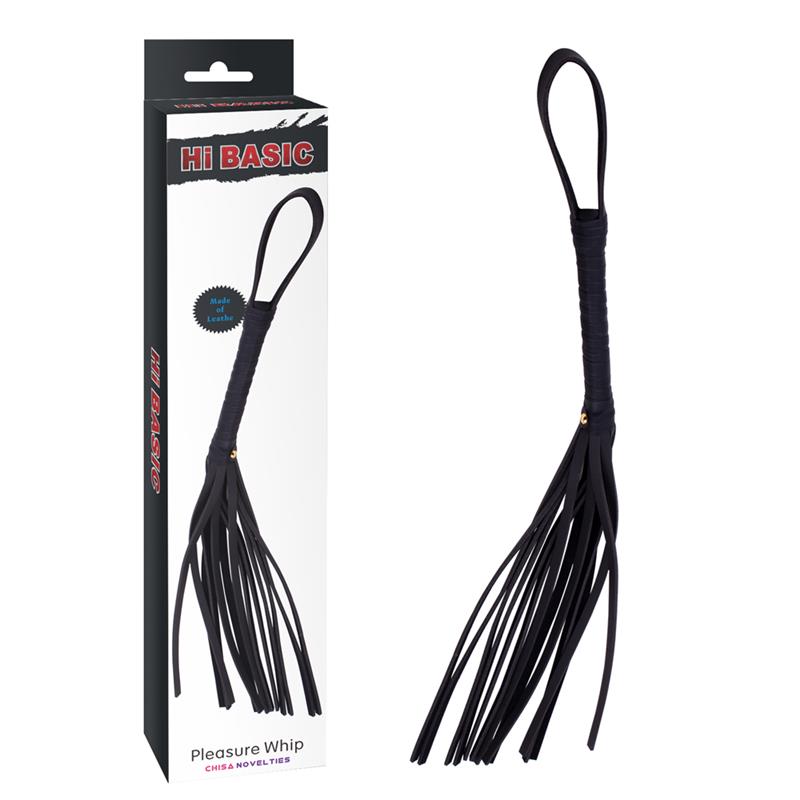 Leather Whip 72 cm Black