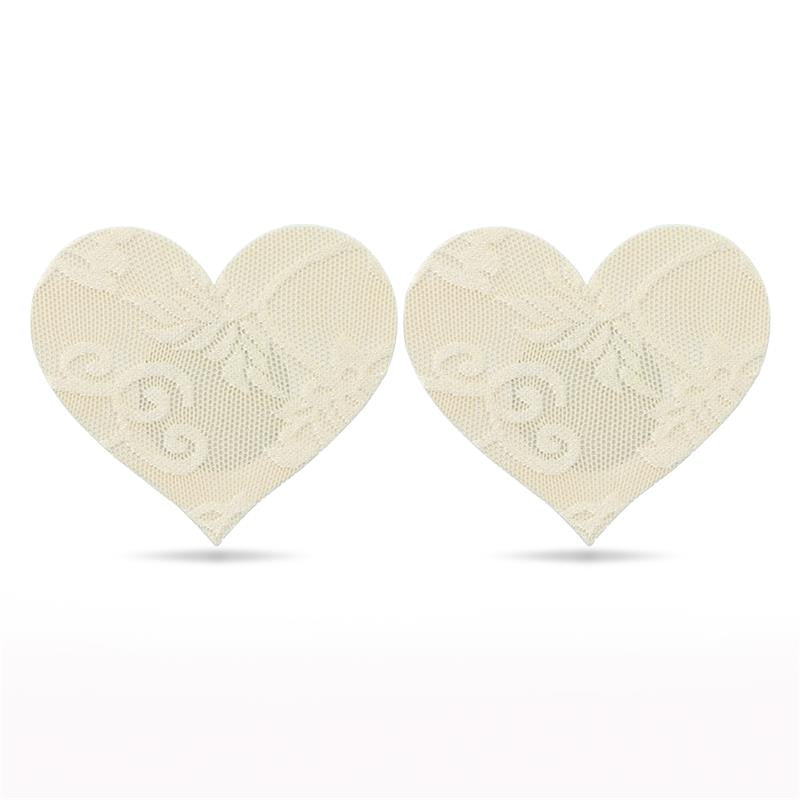 Pack Nipple Covers Flower and Heart Beige