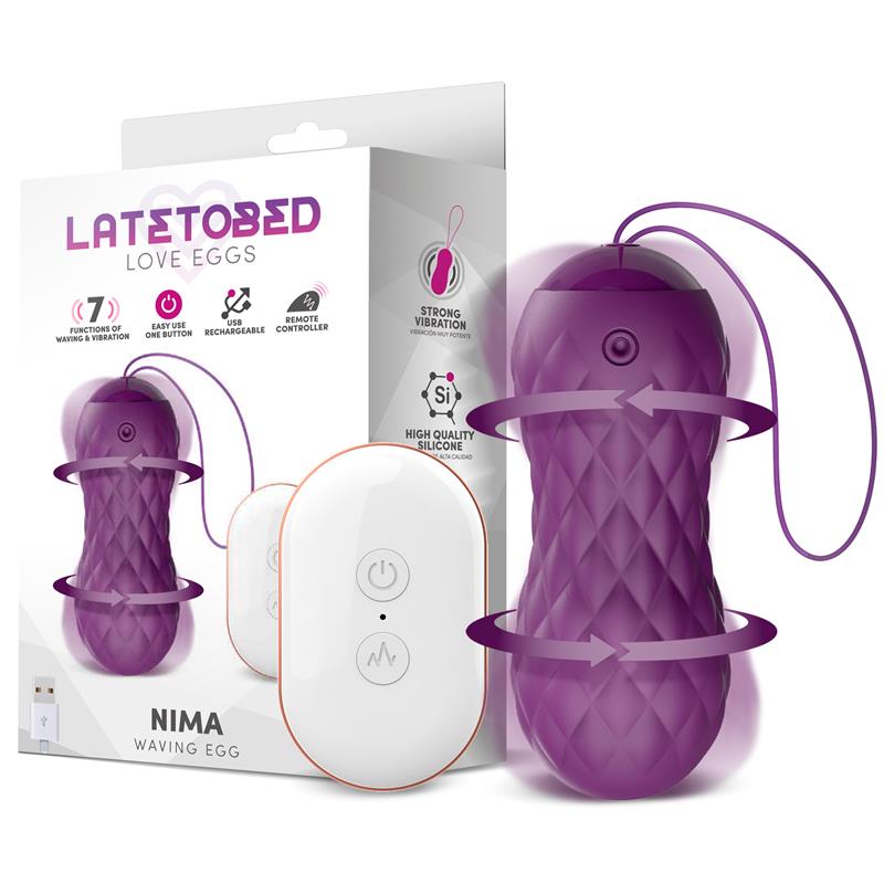 Nima Vibrating and Waving Egg Remote Control USB Silicone