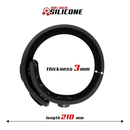 Solid Silicone Adjustable Strip Cock Ring 15 21 cm