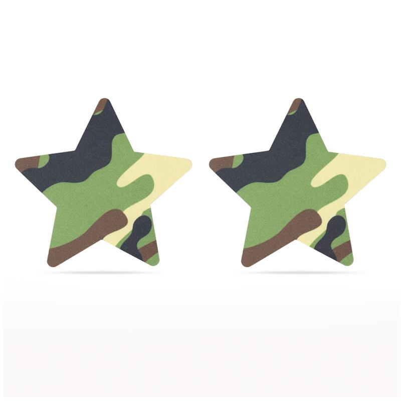 Pack Nipple Covers Star and Heart Camouflage