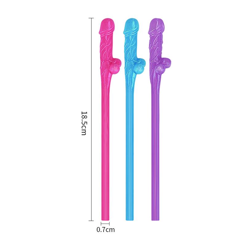 Willy Straws Various Colors Pack of 9