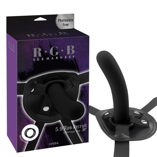 Strap On with Dildo Raw Recruit Size M Black