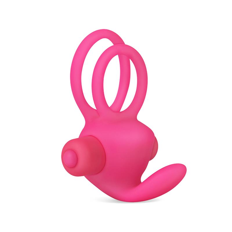 Double Vibrating Cockring Power Clit Duo Pink